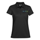 aerial view a black stormtech(r) eclipse womens h2xdry pique polo, image 1 of 4