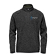 aerial view a black heather stormtech(r) avalante mens 1/4 zip pullover, image 1 of 3
