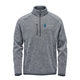 aerial view a granite heather stormtech(r) avalante mens 1/4 zip pullover, image 1 of 3