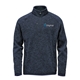 aerial view a navy heather stormtech(r) avalante mens 1/4 zip pullover, image 1 of 3