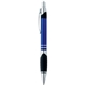 aerial view a blue with black ink robust aluminum click pen, image 1 of 2