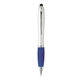 a blue with black ink twist action stylus pen