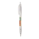 aerial view a clear with black ink frosted dart click pen, image 1 of 4