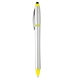 aerial view a yellow with black ink twist highlighter pen combo, image 1 of 2