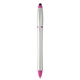 aerial view a pink with black ink twist highlighter pen combo, image 1 of 2