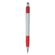aerial view a red with black ink silver element stylus pen, image 1 of 6