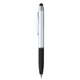 aerial view a black with black ink silver cool grip stylus pen, image 1 of 6