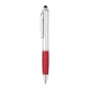 aerial view a red with black ink tev silver stylus pen, image 1 of 6