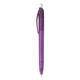 aerial view a purple with black ink element plastic slim pen, image 1 of 7