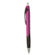 aerial view a fuchsia with black ink metallic barrel silver top pen, image 1 of 7
