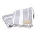 a white/gray & champagne patch chenille sherpa dual - textured throw