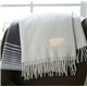 a white/gray & champagne patch luxury italian made capri throw