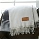 a white/gray & tan patch luxury italian made capri throw