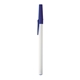 aerial view a blue with black ink value round stick pen, image 1 of 8