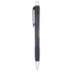 a blue with black ink metallic element click ballpoint pen