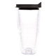 aerial view a clear tumbler with black lid tervis(r) classic tritan tumbler - 24 oz, image 1 of 2