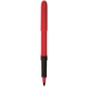 aerial view a red with black ink bic grip roller pen, image 1 of 4