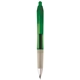 aerial view a clear green with black ink bic intensity clic ballpoint gel pen with black ink multiple barrel color choices, image 1 of 7