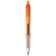 aerial view a clear orange with black ink bic intensity clic ballpoint gel pen with black ink multiple barrel color choices, image 1 of 11