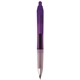 aerial view a clear purple with black ink bic intensity clic ballpoint gel pen with black ink multiple barrel color choices, image 1 of 7