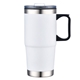 a white polar 24 oz double walled travel mug w / handle