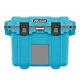 aerial view a light blue pelican(tm) 30qt elite cooler, image 1 of 6