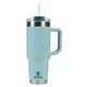 aerial view a light blue pelican porter(tm) 40 oz recycled double wall stainless steel travel tumbler, image 1 of 9