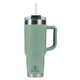 aerial view a light green pelican porter(tm) 40 oz recycled double wall stainless steel travel tumbler, image 1 of 9