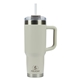 aerial view a sand pelican porter(tm) 40 oz recycled double wall stainless steel travel tumbler, image 1 of 9