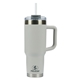 aerial view a grey pelican porter(tm) 40 oz recycled double wall stainless steel travel tumbler, image 1 of 9