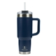 aerial view a navy pelican porter(tm) 40 oz recycled double wall stainless steel travel tumbler, image 1 of 9
