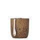 a teakwood swell ice bucket w / tongs