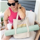 a group of shamwow yoga tote - natural canvas