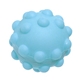 aerial view a light blue push pop stress ball - stress reliever, image 1 of 2