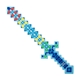 aerial view a blue led blue popit lightup pixel sword, image 1 of 3
