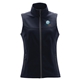 aerial view a navy/carbon stormtech(r) orbiter womens softshell vest, image 1 of 2