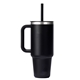 aerial view a black hydro flask(r) all around(tm) travel tumbler 40oz with straw, image 1 of 9