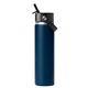aerial view a indigo hydro flask(r) wide mouth 24oz bottle with flex straw cap, image 1 of 9