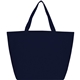 aerial view a navy blue the yaya non - woven bottom gusset shoppers budget tote bag - 13 x 19.5, image 1 of 4