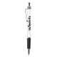 aerial view a black trim & white barrel jazz pen with chrome accent, image 1 of 2