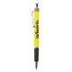 a black trim & yellow barrel jazz pen with chrome accent