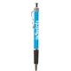 a black trim & teal 3135 barrel jazz pen with chrome accent