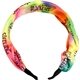 aerial view a custom full color velvety headband, image 1 of 3