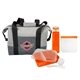 aerial view a orange bay on the go sandwich drink chiller, image 1 of 2