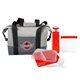 aerial view a red bay on the go sandwich drink chiller, image 1 of 2