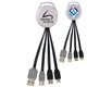 a white wood white wood vivid dual input 3- in -1 charging cable