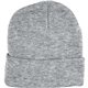 aerial view a grey universal fit knit beanie with cuff, image 1 of 2