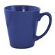 aerial view a midnight blue 12 oz ceramic coffee mug, image 1 of 3