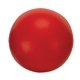 aerial view a red vibrant stress reliever ball, image 1 of 2