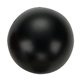 aerial view a black vibrant stress reliever ball, image 1 of 2